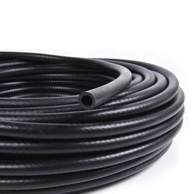 Black Braided Rubber Fuel Hose Ozone Resistant , 50mm Fuel Filler Hose SAE R6 R7