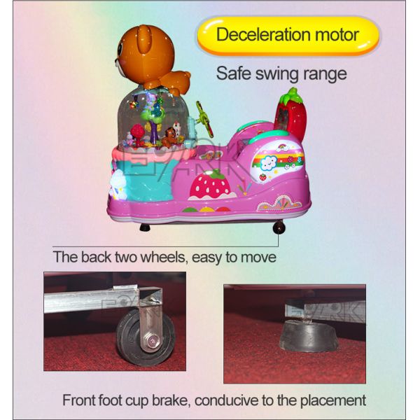 Amusement Cute Small Bear Kiddy Ride Machine Coin Operated 750W