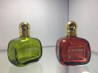 Cor vermelha verde transparente luxuosa de garrafas de perfume do pulverizador do atomizador