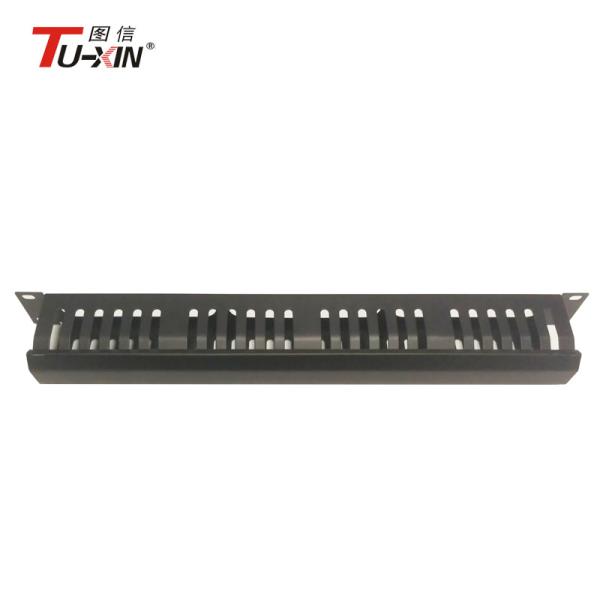 Custom 19 Inch Rack Accessories  Metal Rackmount Cable Management Panel