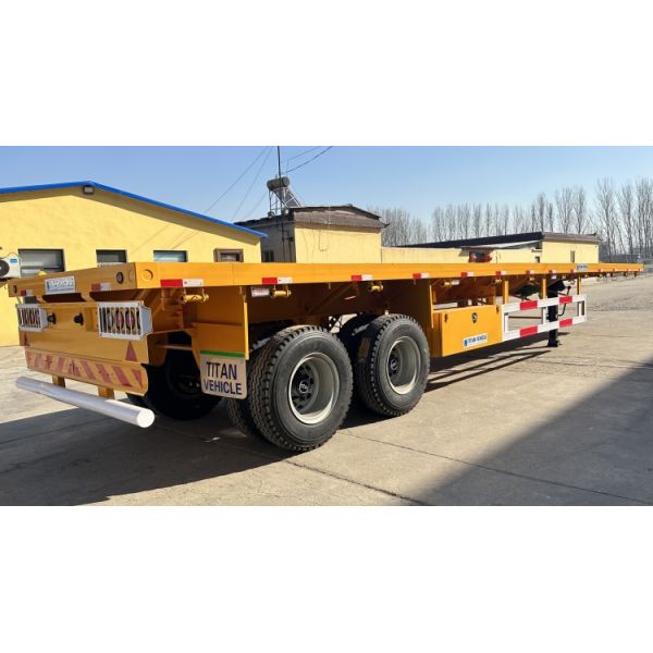 TITAN 2/Tri/3 Axle 20/40/45 Ft Flatbed Semi Trailer for Sale Manufacturers Near Me in Tanzania