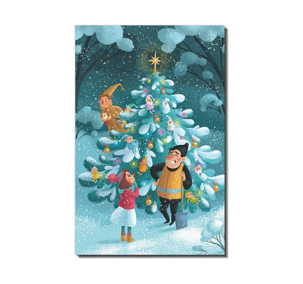 12x17cm Fold Lenticular Greeting Cards , Flower 3D Greeting Cards For Holiday / New Year