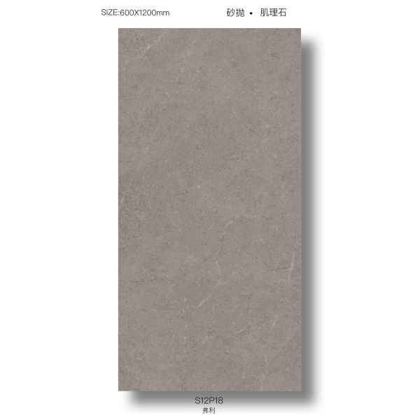 Carrelage en porcelaine Baby Face 60x120cm Gris Grade AAA pour douche