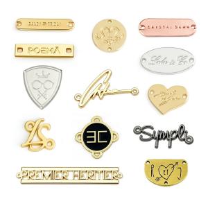 Custom Metal Clothing Logos Labels Name Tag Perfect for Garment Accessories and