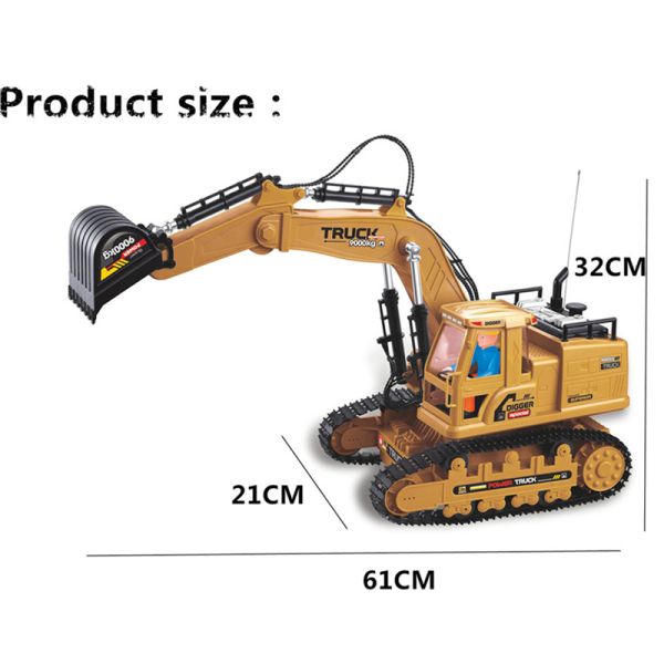 2.4G Wireless Remote Control Vehicle Crawler Excavator for Children's Simulation Play