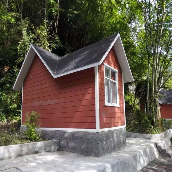 Matériaux composites en bois plastique pour panneaux muraux extérieurs de maisons préfabriquées