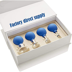Simple and Portable Glass Rubber Cupping Set for Body Cup Vacuum Suction Massage Tool