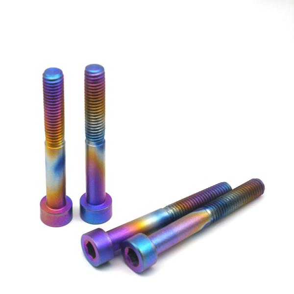 Anodized Colored Rainbow Titanium Motorcycle Parts Gr5 Titanium Screws M6 M3 M4 M5