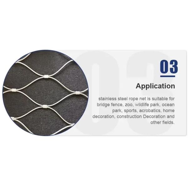 304 Stainless Steel Wire Flexible Cable Rope X-Type Infill Rope Mesh Balustrade Protective Net for Handrail/Railing/Staircase/Balcony/Garden/Decorative Building