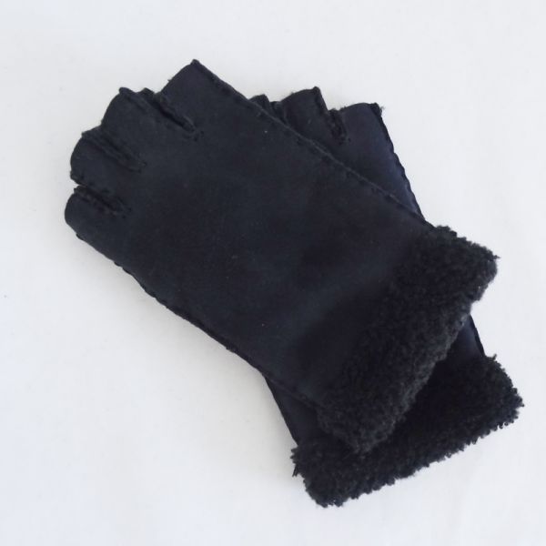 Classical hot sale Australia sheepskin double face fingerless gloves