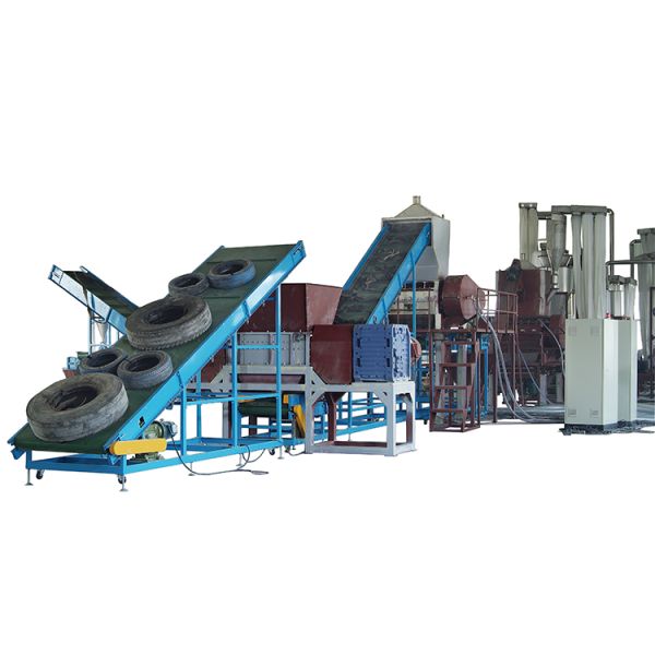 90 kW Tire Crushing And Recycling Production Line Full Automatic Tire Recycling Machine