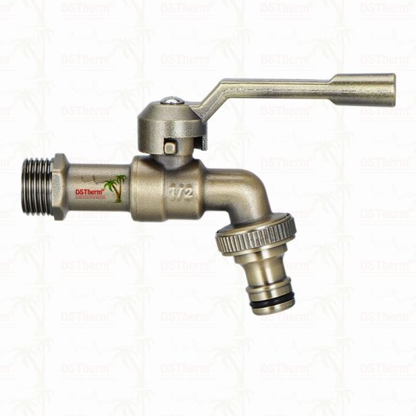 Gold Plated Heavy Duty Classic Aluminum Handle Bibcocks Spigot Water Tap Water Spout Faucet