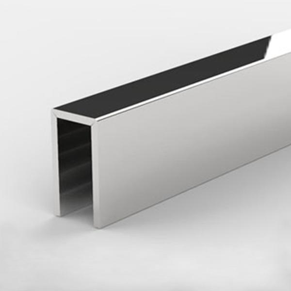 304 316 Brushed Stainless Steel Tile Trim 10mm U Shape Mirror