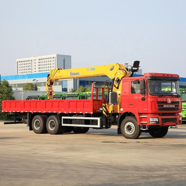 16 Ton 4 Section Straight Boom Truck Shacman Truck Mounted Crane With Double Stage Front Leg