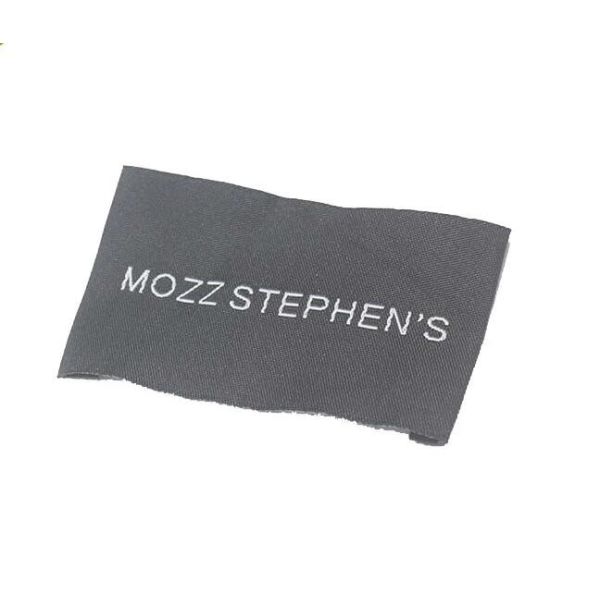 Fashion Woven Fabric Labels / Customized End Fold Sew On Clothing Labels