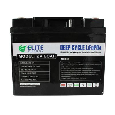 Densidade de alta energia profunda da bateria do ciclo ESS do lítio Po4 IP54 12V 60Ah