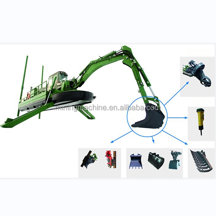 Customized Amphibious Dredger 30t Weight with 3 Stage Cutter Head