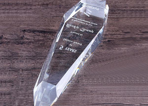 Crystal Trophy Cup Awards Cup de vidro personalizou o tamanho com limpar com jato de areia o logotipo