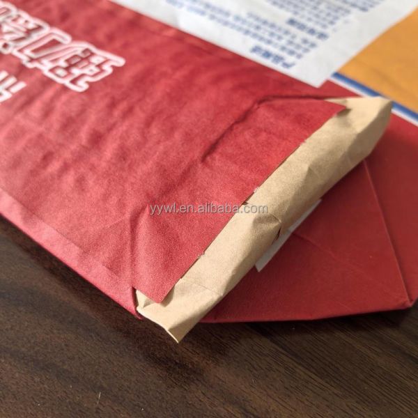 Logo personnalisé 3 plis 80GSM sacs en papier ciment 1 plis film multi papier murale étanche à l'humidité pour 20 kg carreaux adhésif résistant à l'humidité