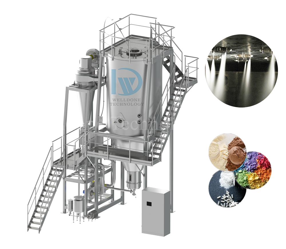 In Low Cost and High Efficient Spray Dryer for Hemoglobin Powder for Animal Feed