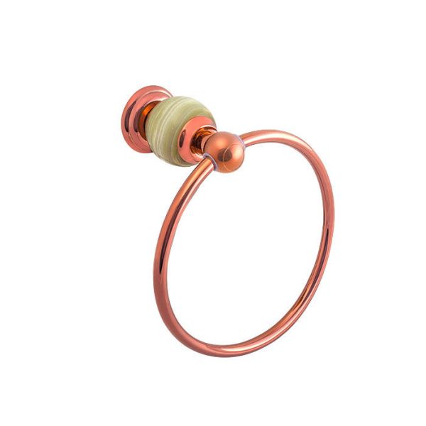 Новый дизайн аксессуары для ванной комнаты полотенце кольцо латунь и Bowlder & Розовое покрытие золотом