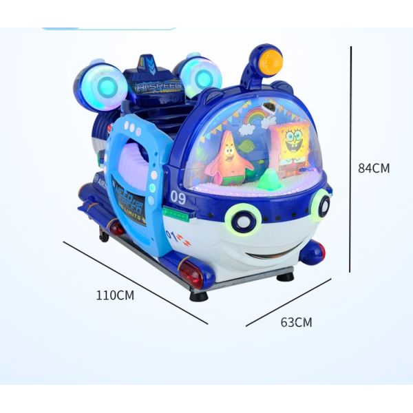 63*84*110cm Máquina de jogos de submarino de plástico com aparência atraente