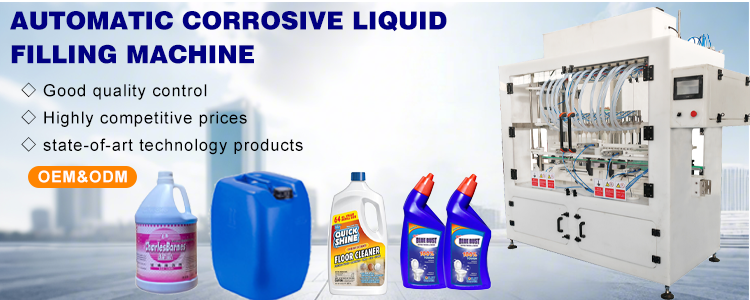 Automatic Bottle specialized Detergent Acidic Corrosive Liquids Plastic Acid Bleach Filling Machine