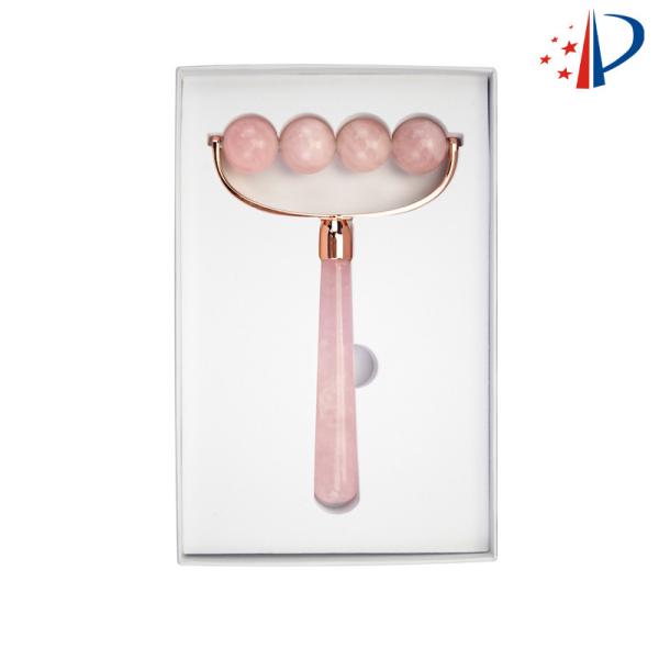 200g 175*110mm Rose Quartz Full Body Jade Roller Minimizes Swelling