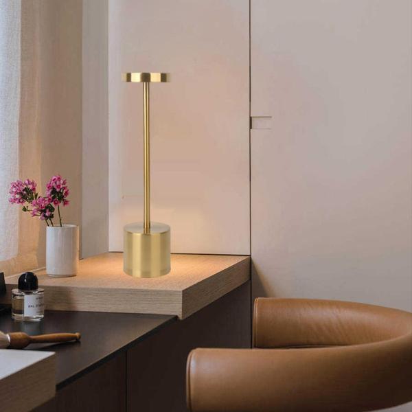 TPYE C Charging Modern Theme Metal Touch Table Lamp For Bar Bedside