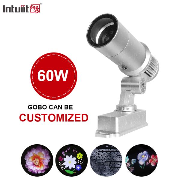 Projecteur Gobo Logo Publicitaire 60W LED Enseigne Projection Murale Extérieur Étanche IP65 HD & Lumineux
