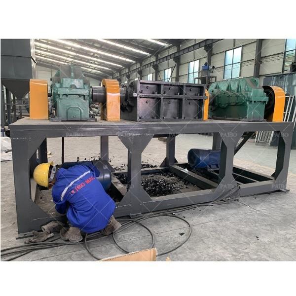 Máquina de trituração industrial de resíduos metálicos e plásticos de duplo eixo com elevado nível de segurança