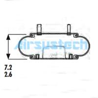 1B12-322 Goodyear Air Spring FS 330-11 467 Contitech Air Bag Suspensão Com Combinação Stud 3/4-16