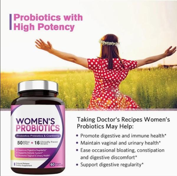 Organic Cranberry Women Probiotics Capsules Probiotic Supplements For Gut Health