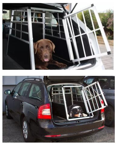 Lockable коробка перемещения собаки MDF сверхмощная алюминиевая для большой клетки перехода автомобиля собаки