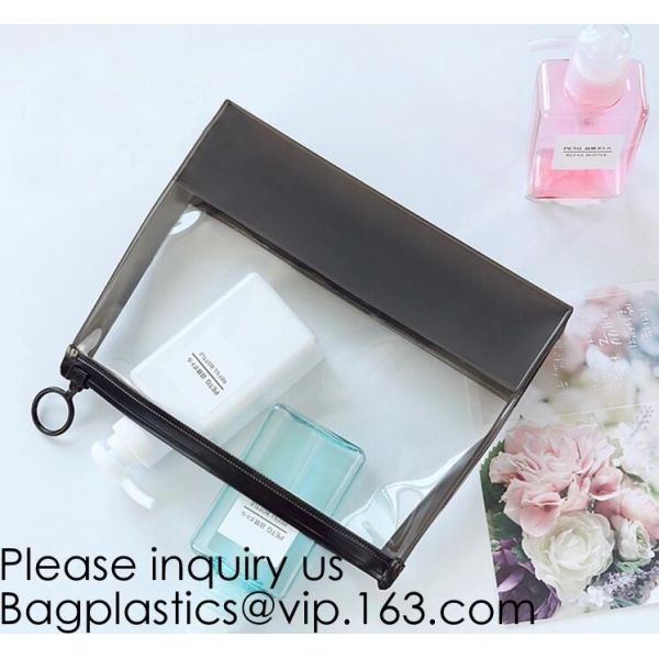 China Manufacturer Wholesale Transparent Beautiful Clear Eva Cosmetic Bag,Travel Bag With Double Zip Design, Bagease