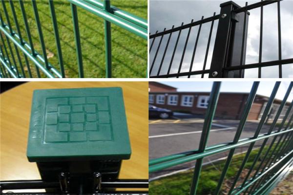 Security 656 Twin Wire Mesh Metal Welded Wire Fence With Square Post