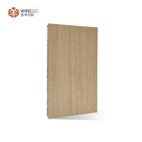 Panneau acoustique micro-perforé avec noyau en aluminium et placage en bois / finition stratifiée