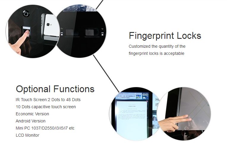 Remote Control Digital Signage Kiosk Multi Usb Cell Phone Charging Station