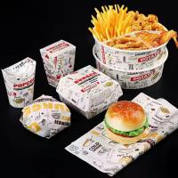 Cajas de pollo frito al por mayor personalizadas de comida rápida de bajo precio Cajas de palomitas de maíz de cartón para llevar
