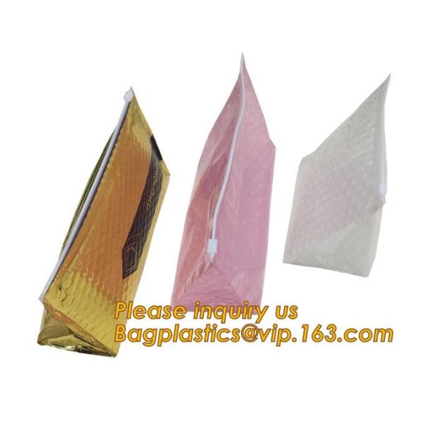 Cosmetic Pink Slider Padded Bag/Silver k Bag With Bubble,Padded Envelopes Cheap Aluminium Foil k Holographic