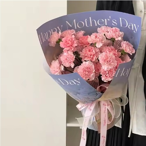 Непроницаемый уникальный подарок Букет цветочный оберток Многоцветный 58*58 см Счастливый День Матери