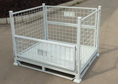 Gaiola de aço da pálete do Stillage branco empilhável para a logística da garrafa de gás
