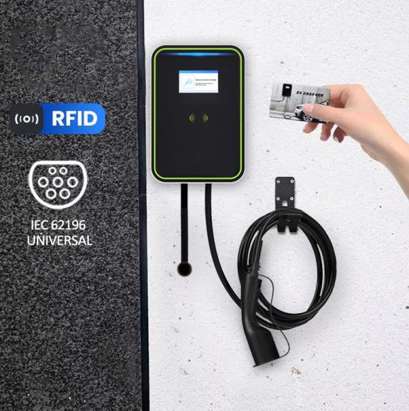EV-HW Electric Car Wallbox Charger Gun Line With Screen 7KW