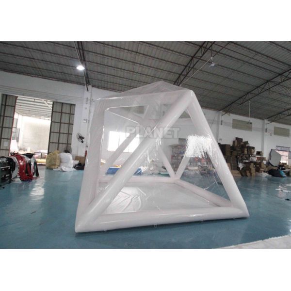 Шатер на открытом воздухе портативного пузыря шатра лужайки звезды полигона PVC треугольника роскошного отеля прозрачного раздувного располагаясь лагерем