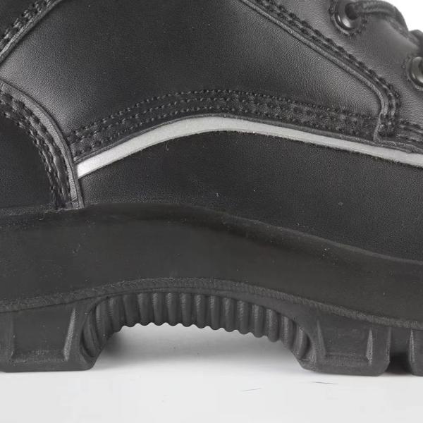 Black Half Knee Boots Slip Resistant Steel Toe Mining Boots Customized