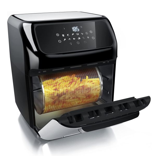 Libre de aceite 8L 1800W de acero inoxidable digital para uso doméstico pantalla táctil freidora de aire con vapor inteligente