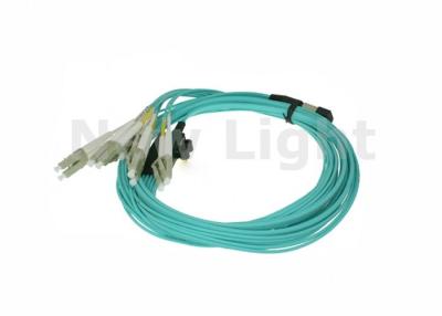 10 revestimento MPO do cabo LSZH do núcleo 3.0mm MPO MTP do medidor OM4 12 ao cabo do LC
