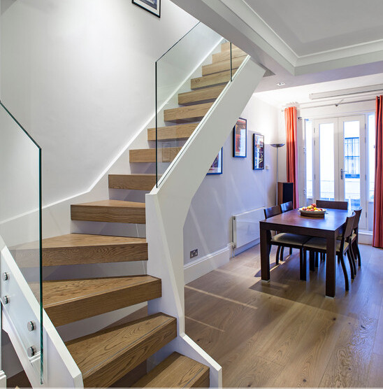 Oak wood stair treads supplier from foshan