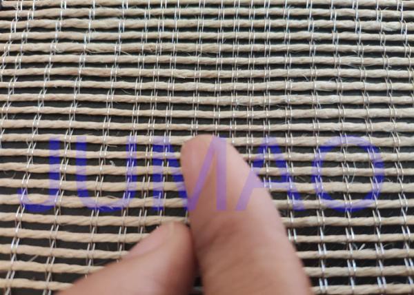 Rope And Stainless Steel Glass Metal Mesh Fabric For Glass Lamination