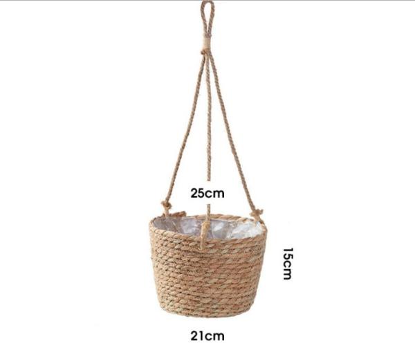 Handicraft Natural Seagrass Storage Basket With Handle ECO Friendly Kids Toy Clothes Baskets Storage Home Decoractions